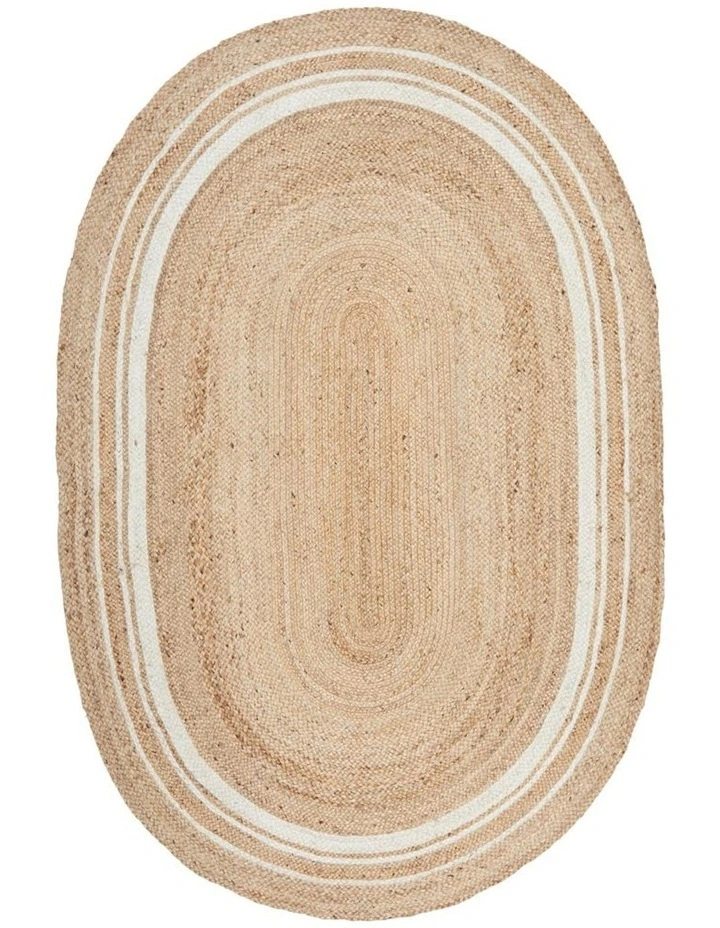 Noosa Oval Rug 111 in Natural
