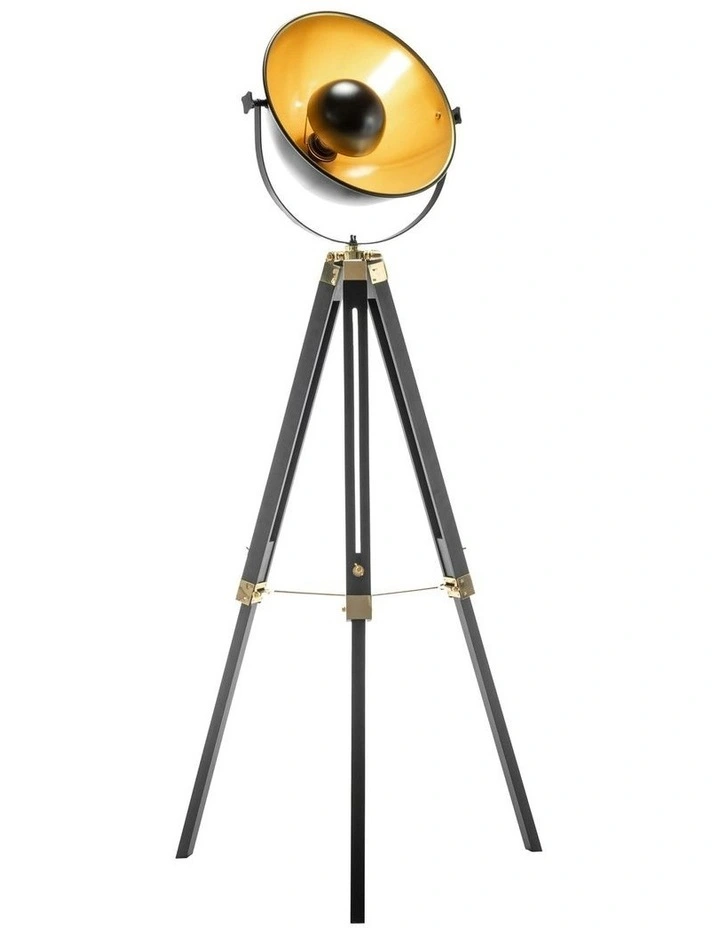 Premium Tripod Spotlight Lamp in Matte Black