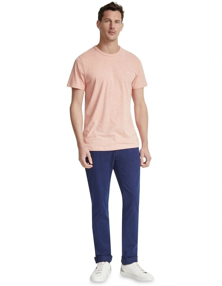 Ben Cotton Crew Neck T-shirt in Tangerine