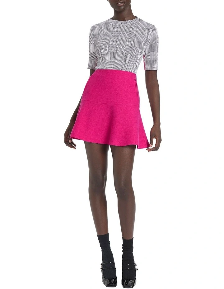 Perrie Plaid Knit in Black Check