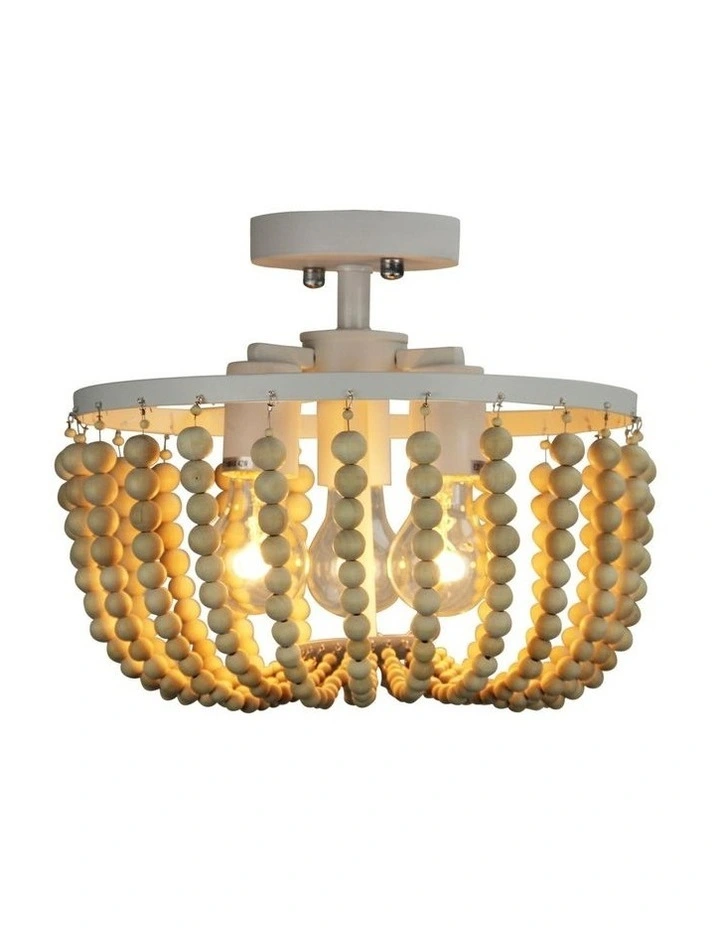 Cascara Natural 3 Light Close To Ceiling Light Natural