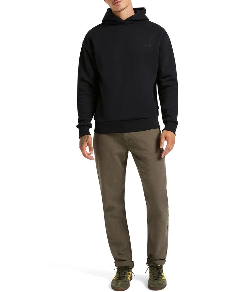 Mick Fleece Hoodie in Black