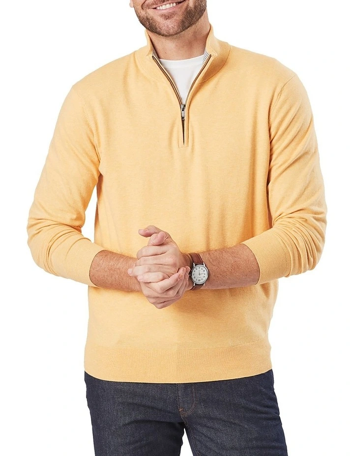 High Flex Half Zip Knit Yellow