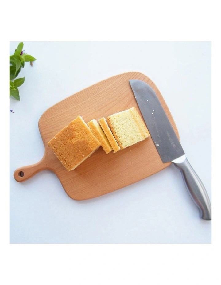 Rectangle Wooden Serving Tray with Handle33cm in Brown