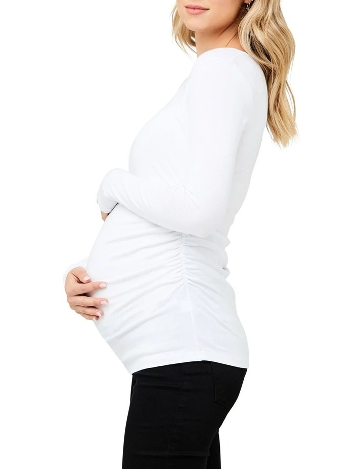 Organic Nursing Top in White