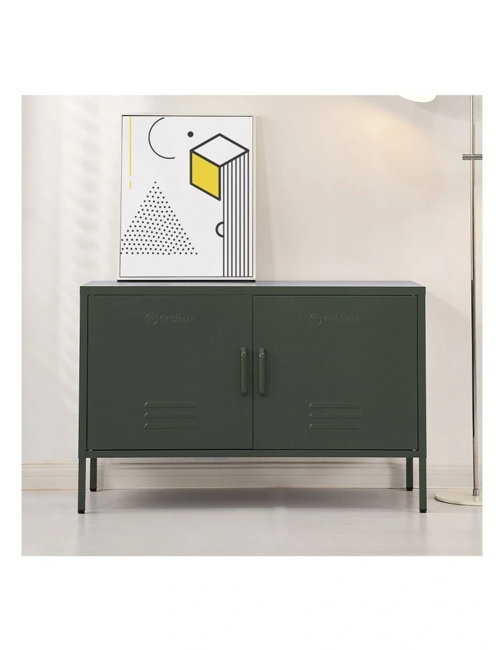 Buffet Sideboard Metal Cabinet in Green