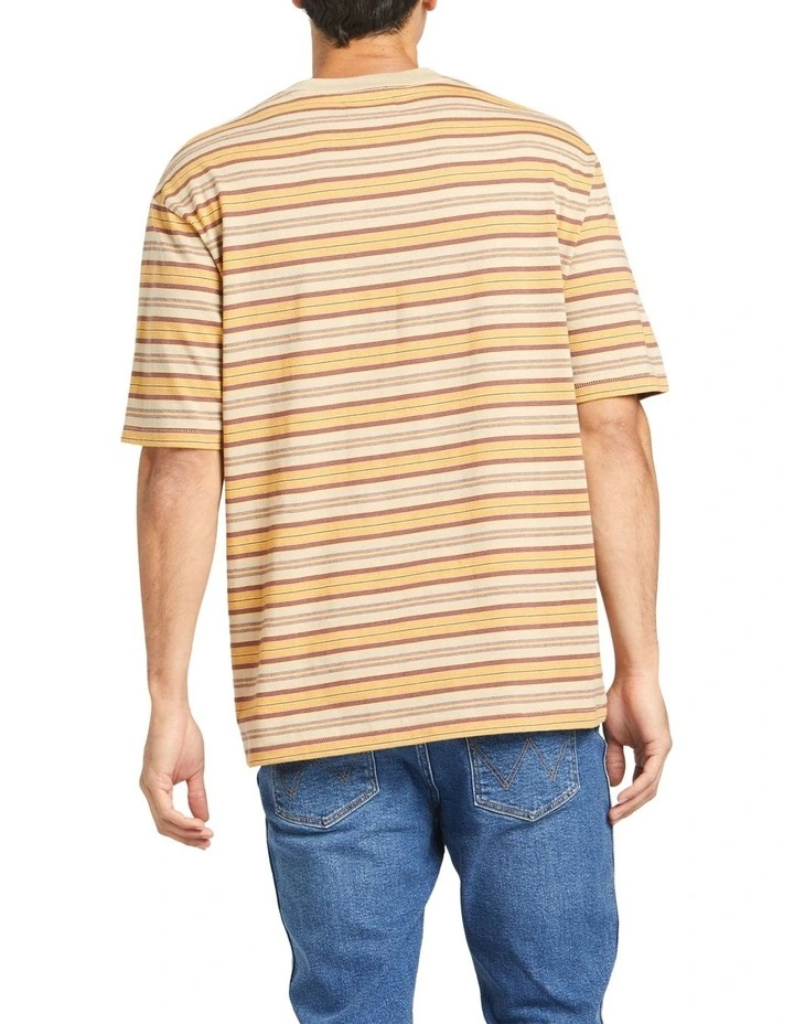 Slacker Baggy Tee in Sunrise Stripe