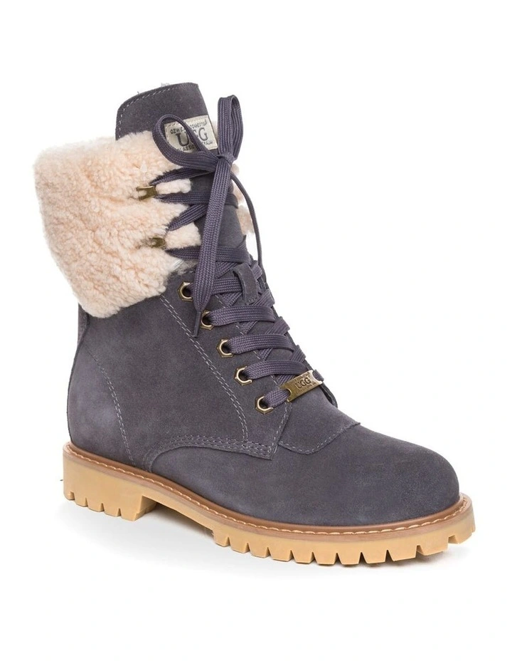 Liliana Shearling Boots in Grey