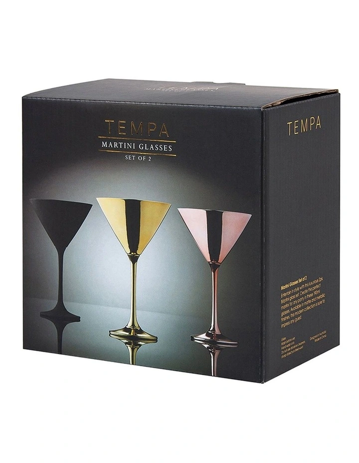 Aurora Martini Glass 2 Pack in Matte Black