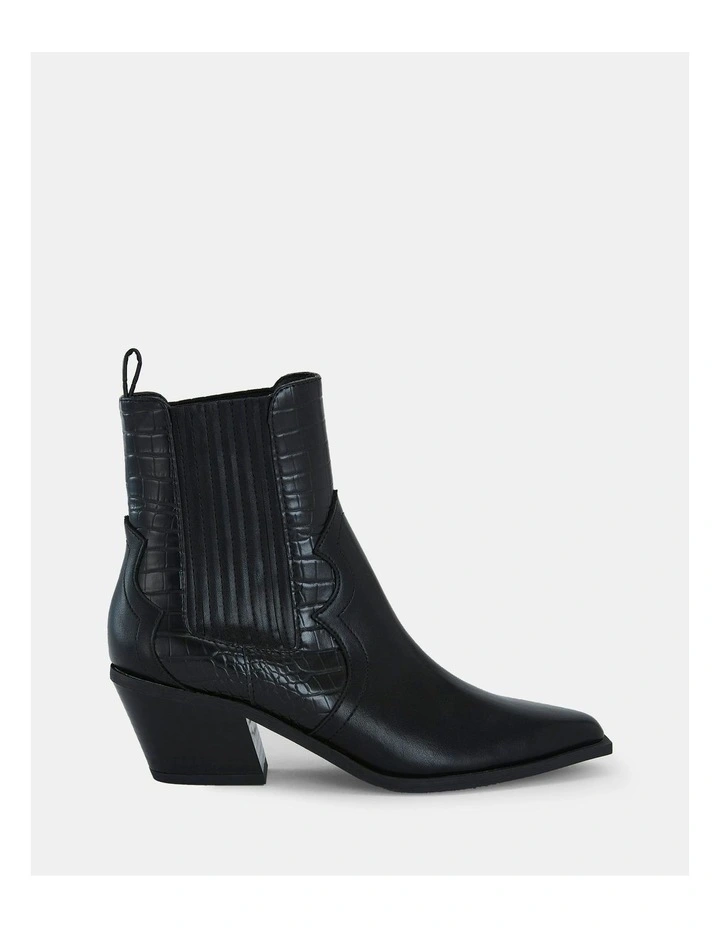 Hoggle Pointed Toe Boots in Black