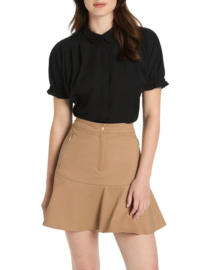 Nadie Cotton Shirt in Black