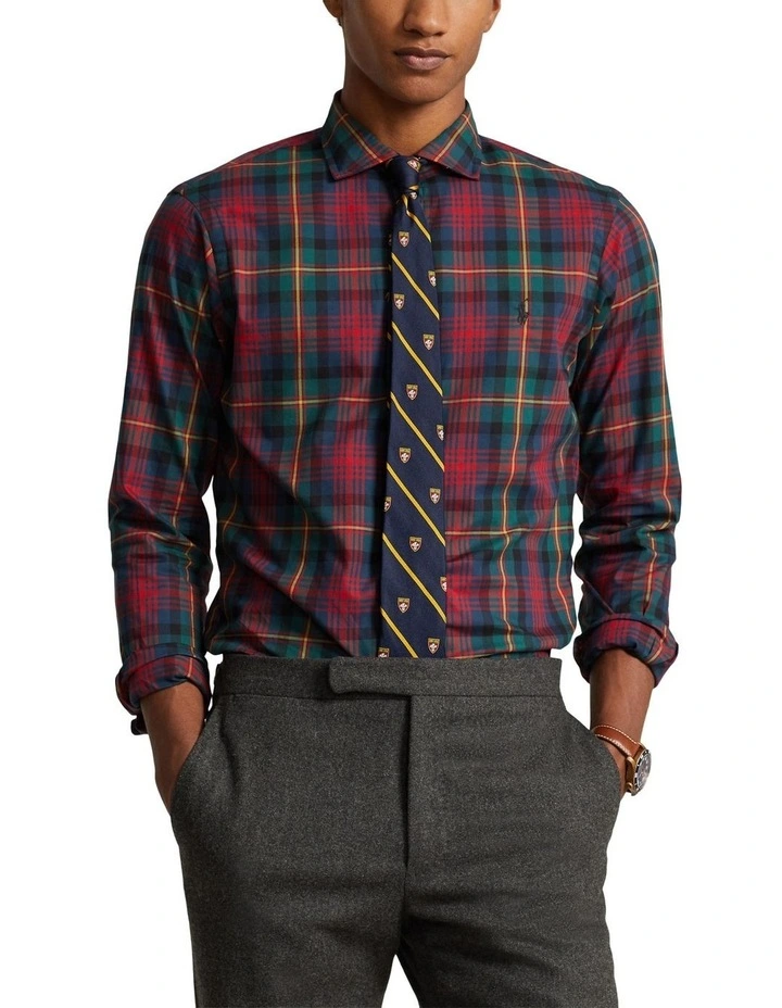 Classic Fit Plaid Twill Shirt in Multi