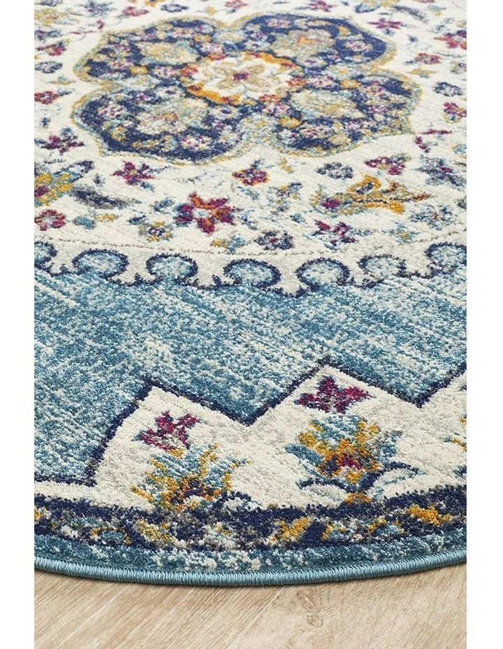 Babylon 202 Blue Round Rug