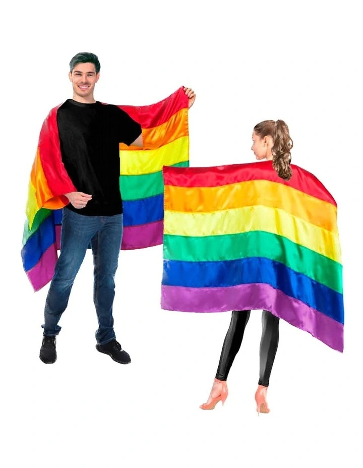 Rainbow Flag Cape Banner 150cm x 90cm in Multi