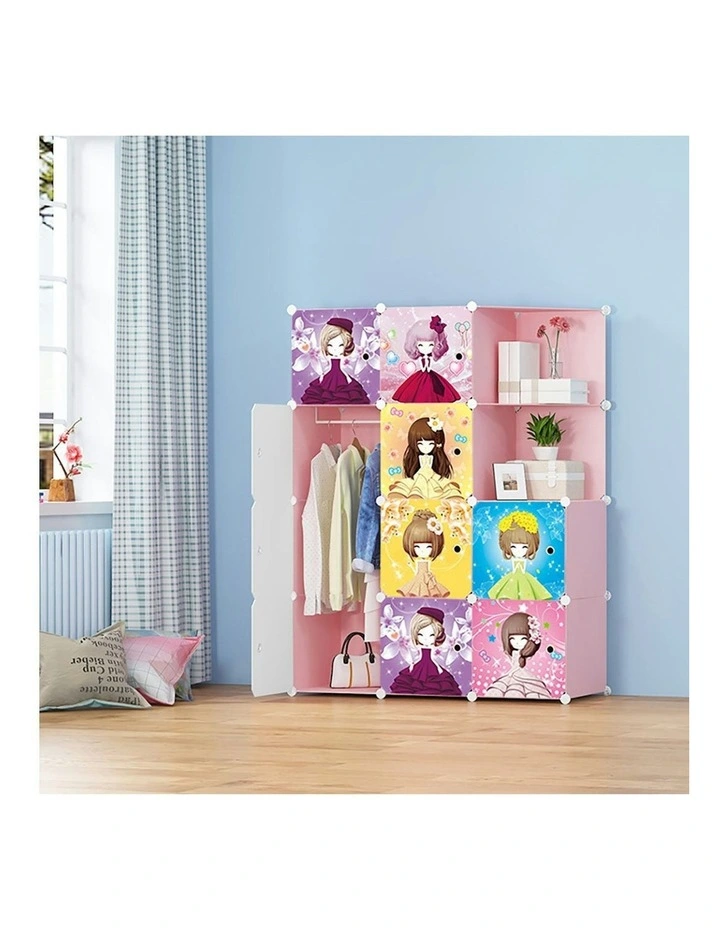 10 Cubes Princess Design Portable Wardrobe in Multi
