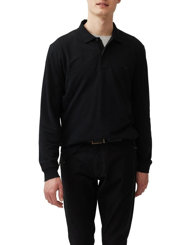 Long Sleeve Original Fit Gunn Polo in Onyx
