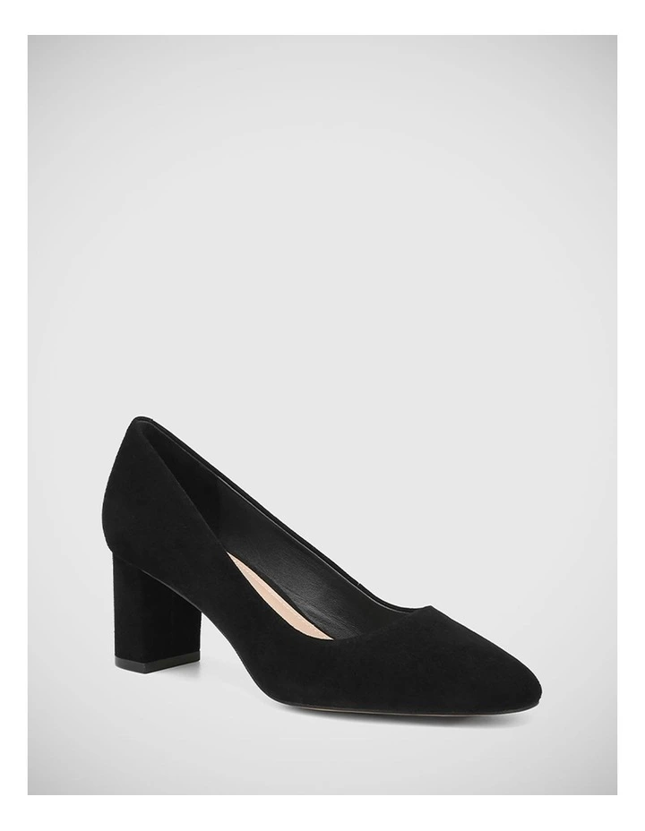 Kenzia Suede Leather Pump in Black