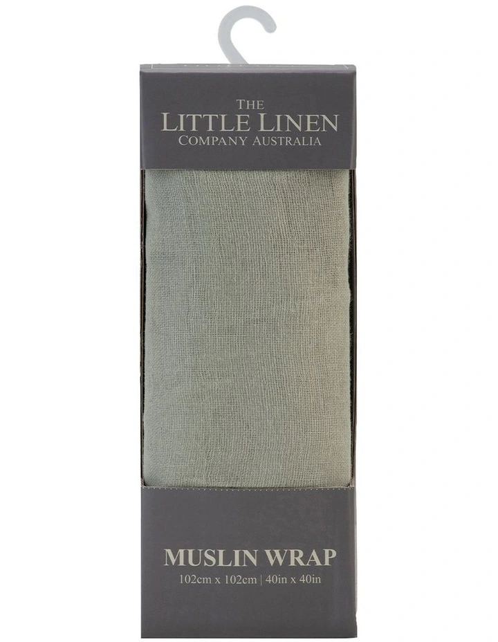Solids Farmyard Lamb Muslin Wrap 1 Pack in Sage Green
