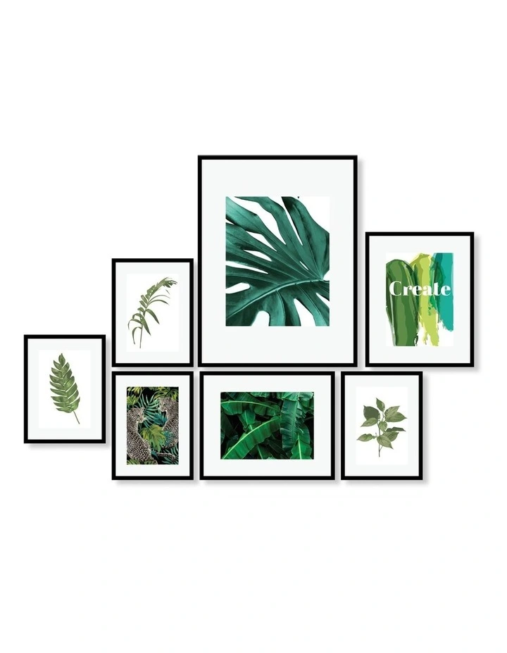 Instant Gallery Wall 7 Piece Frame Set in Black