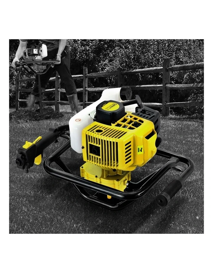 Post Hole Digger Petrol Diggers Only Motor in Yellow