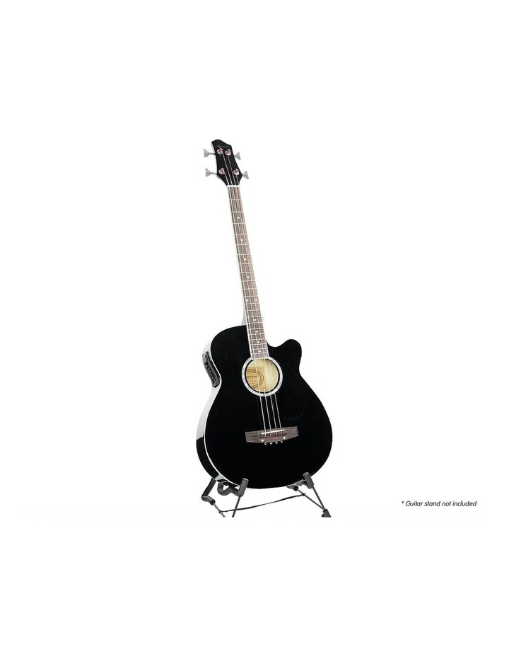 4 String Acoustic Bass Guitar Electric Pickup 4 Band Equalizer Black