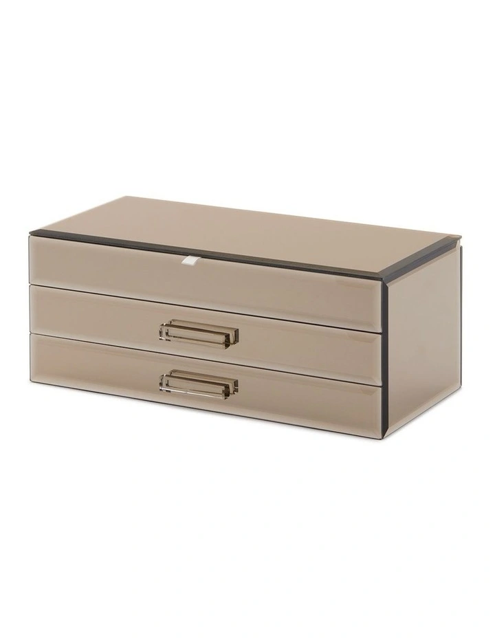 Gabriella Mirrored Jewelry Box Large in Mink