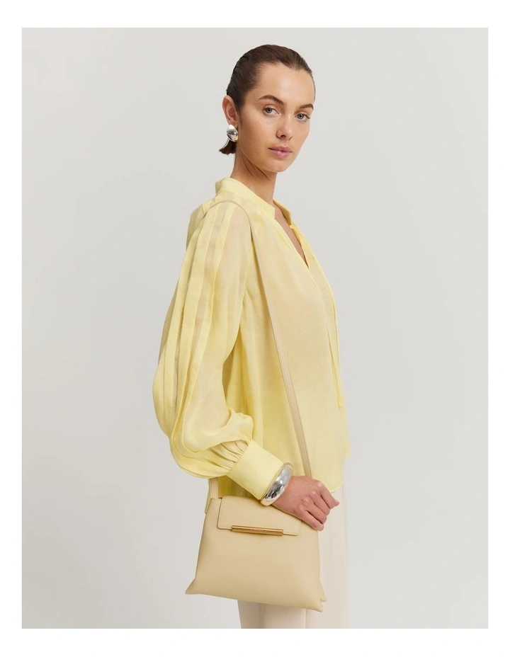 Folded Detail Crossbody Bag in Lemon Sorbet