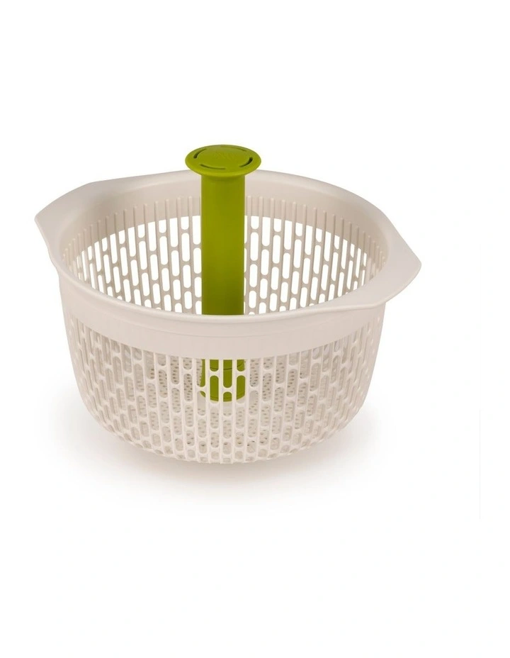 Spindola In-sink Salad-spinning Colander in White/Green