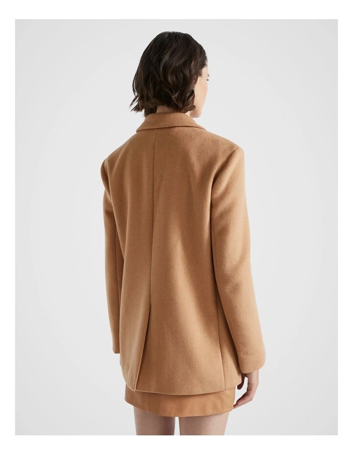 Relaxed Wool Blazer in Fudge