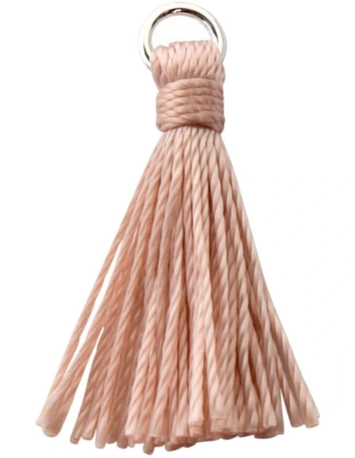 Isadora Aurelia Rose Tassel Charm in Silver