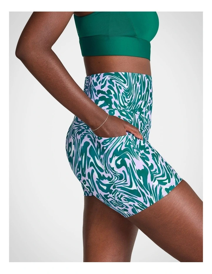 Statement Pocket Mid-Thigh Bike Shorts in Jewel Animal