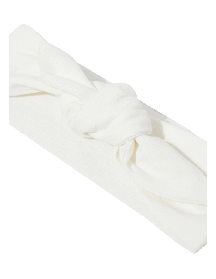 Fabric Headband In White