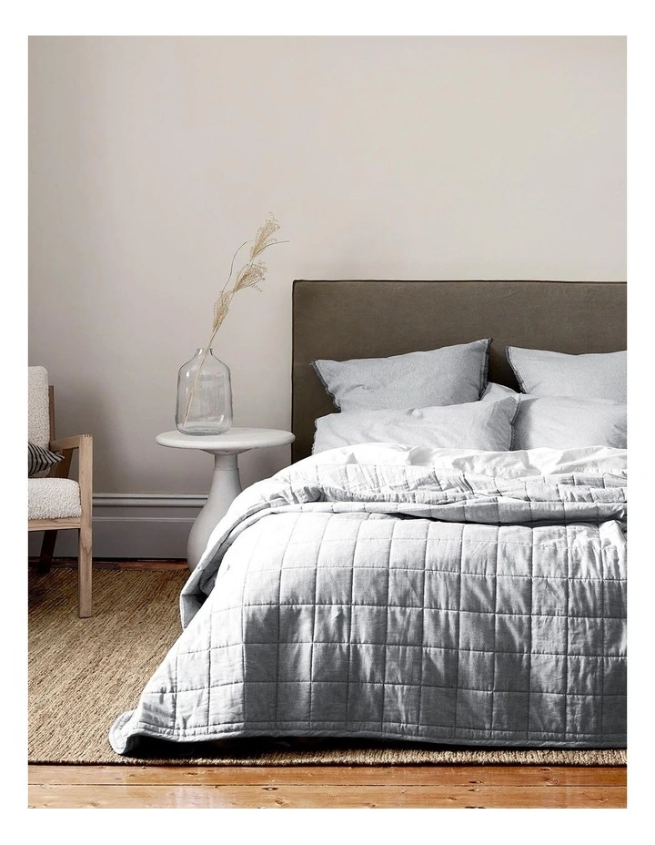 Chambray Coverlet in Dove