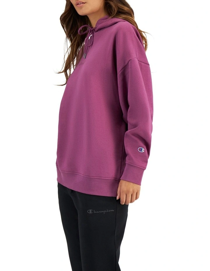 Script Tonal Hoodie in Bruised Berry