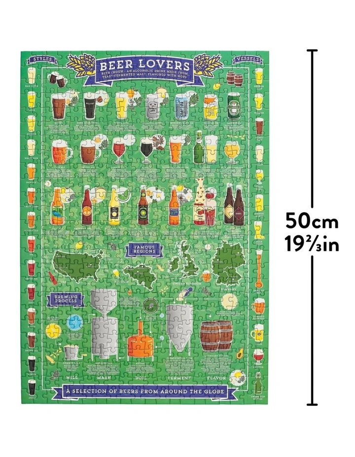 Beer Lover's 500 Piece Jigsaw Puzzle