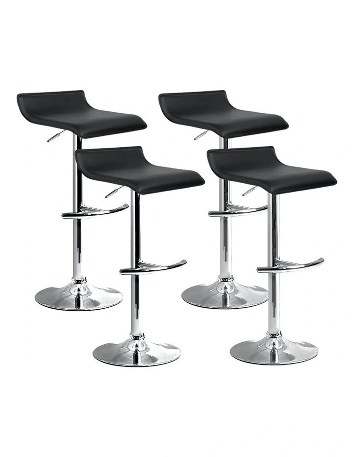 Bar Stools Kitchen Chairs x4 in Black