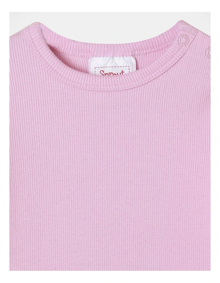 Essential Rib Bodysuit in Pink