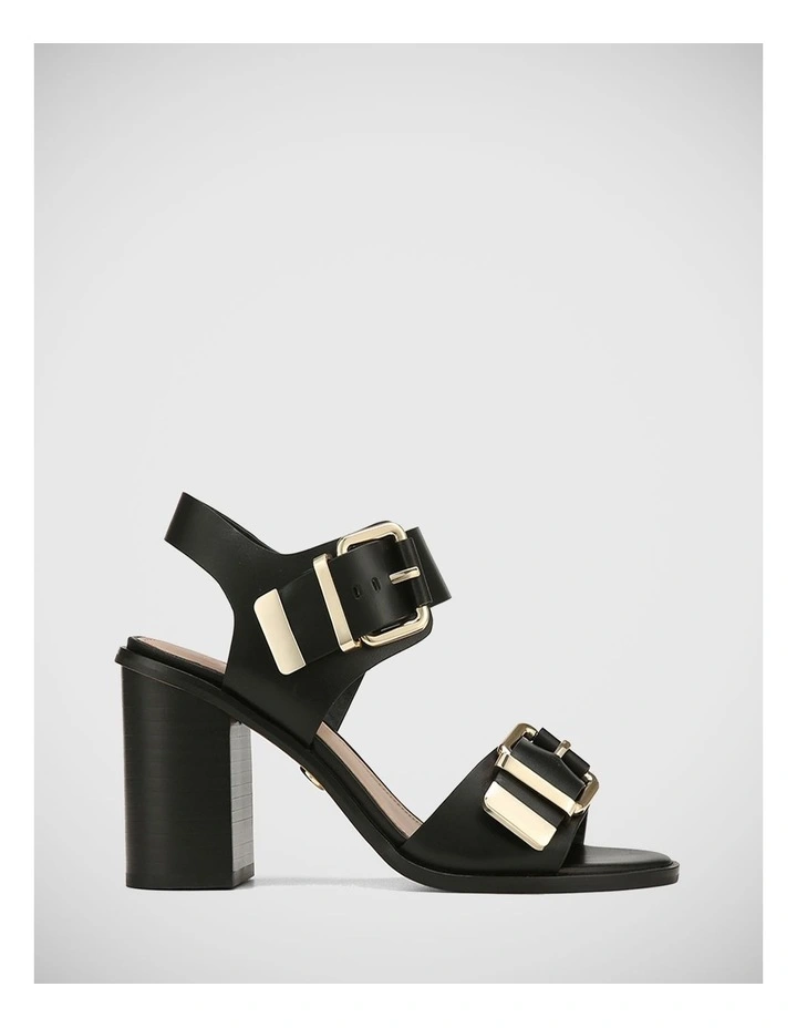 Florance Leather Sandal in Black