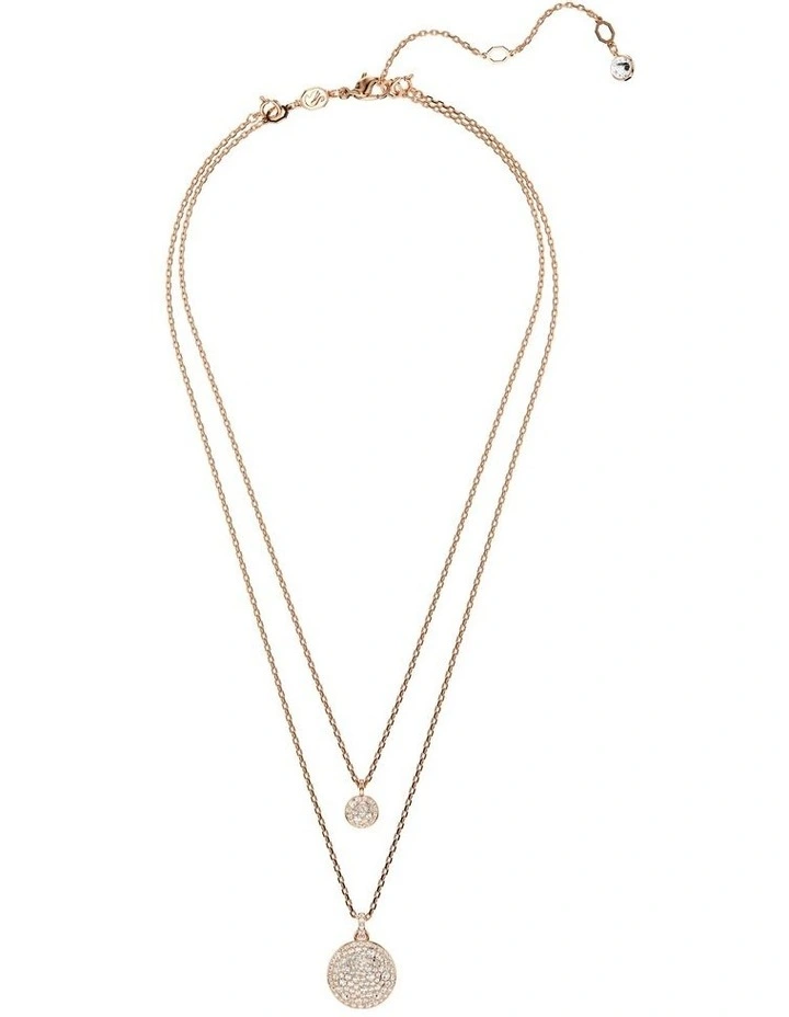 Meteora Layered Pendant Rose Gold-Tone Plated in White