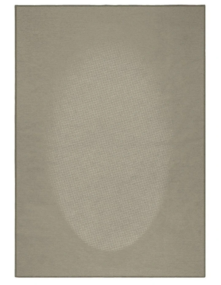 Gravity Washable Chenille Area Rug in Bone