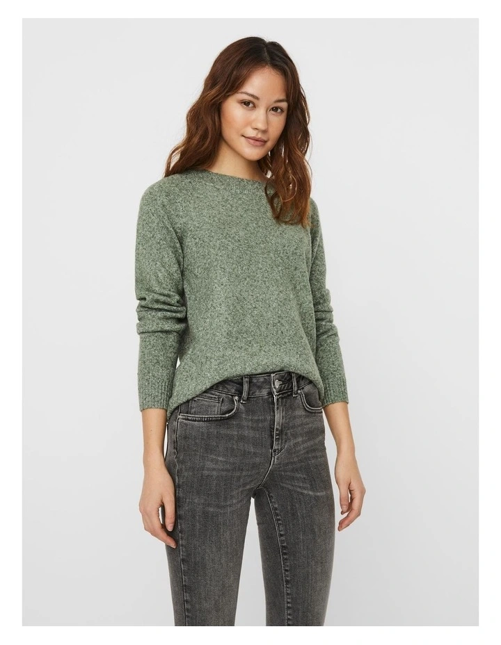 Doffy Long Sleeve Knit Jumper in Laurel Wreath Melang