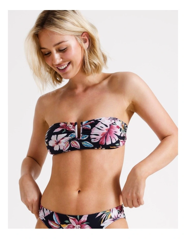 Nora Bikini Top in Deep Floral