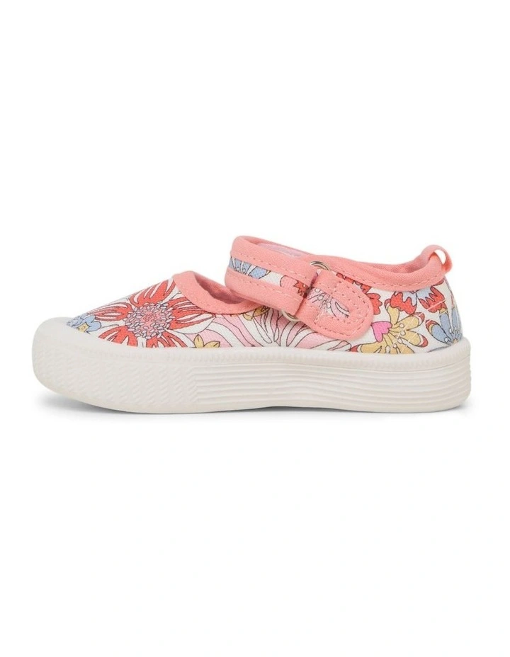 Liberty Mary Jane Rainbow Garden Sneakers in Red
