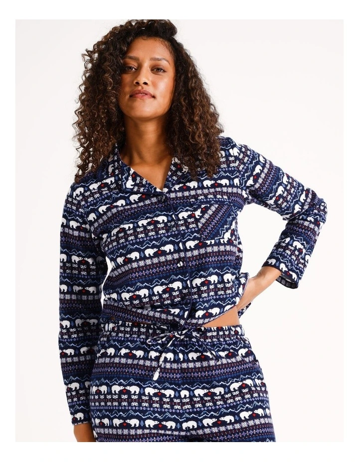 Flannelette Pyjama Set in Winter Bears