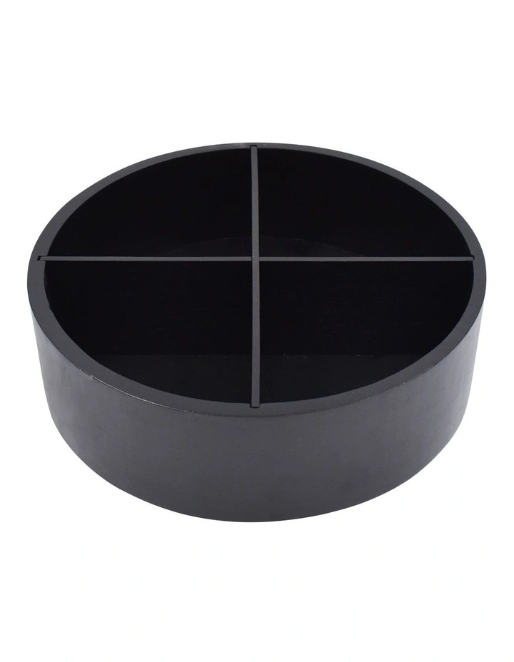 Pantry 4 Divder Lazy Susan in Black