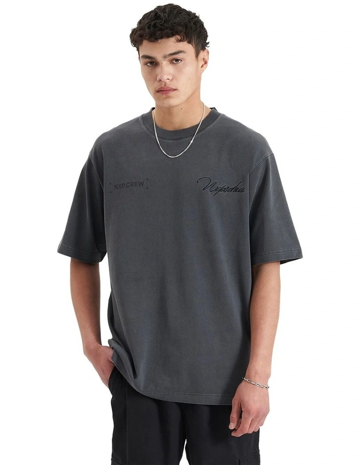 Doric Heavy Oversized Tee in Grey