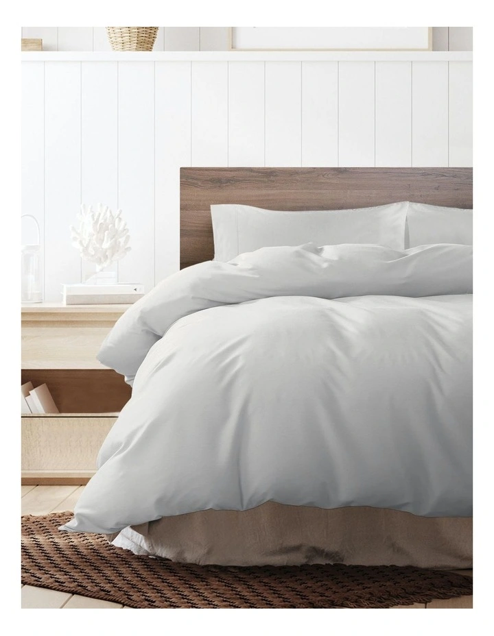 1000 Thread Count Cotton Blend Quilt Cover Set in Silver