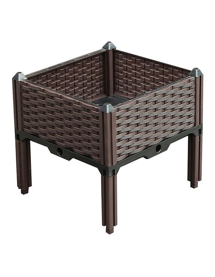 Raised Planter Box with Legs 40cm in Dark Brown