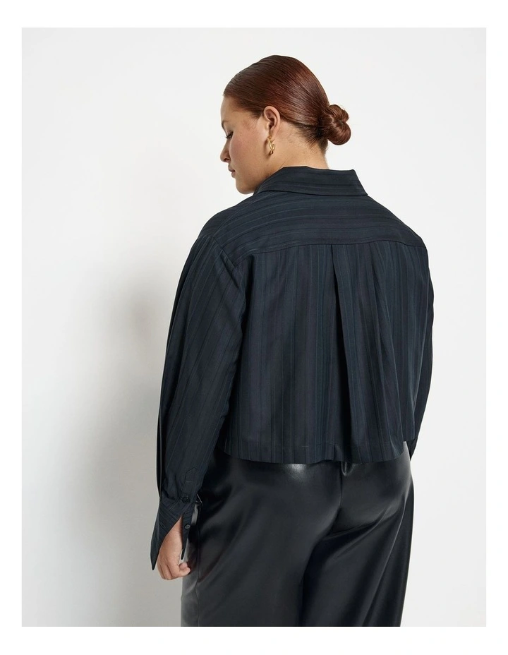 Cropped Shirt in Ink