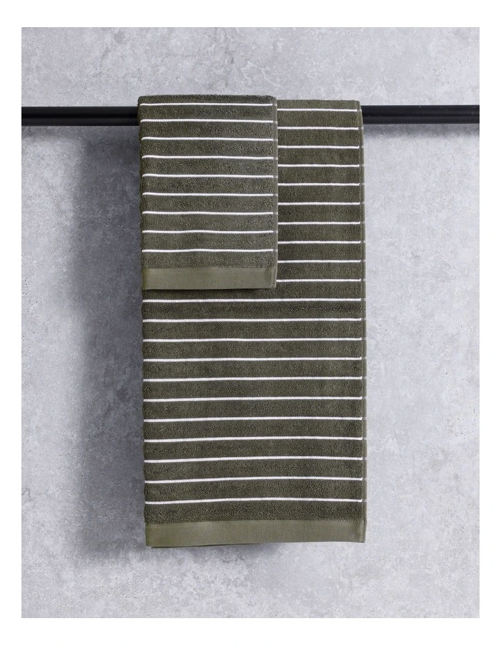 Striped Towel Range in Charcoal